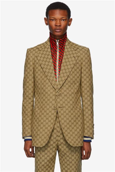 gucci suit for men|gucci suit jacket men.